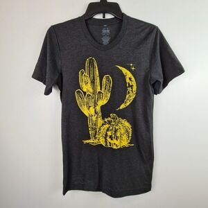 Texas True Threads Womens Small Desert Moon Pumpkin Graphic Short Sleeve T-Shirt